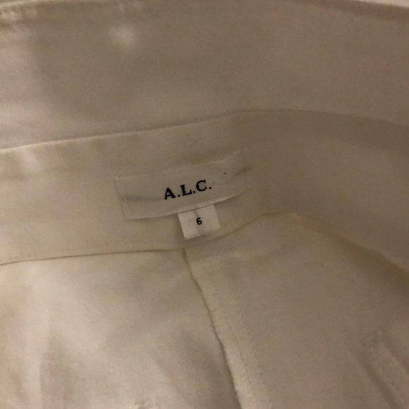 A.L.C. High rise White Wide-Leg Pants Size 6 - Picture 5 of 11